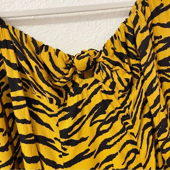 Reformation Roshay‎ Tiger Print Tigress Mini Dress 8 - Picture 5 of 10